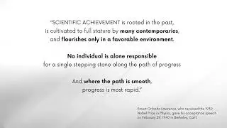 Ernest O. Lawrence's 1940 Nobel Prize Speech