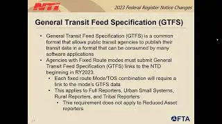 Webinar NTD 2023 Reporting Changes Federal Register Notices 051623