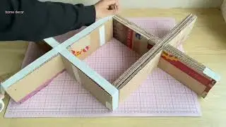 DIY Minimalist Wall Shelf from Upcycled Cardboard  Easy Home Decor Ideas_R