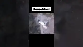 Dangerous Building Demolition Excavator Skill, Fastest Heavy Equipment #shorts