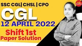 SSC CGL 12 April 2022 shift-1st Paper Solution  || Maths  By Mona Mam