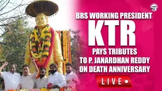 LIVE: BRS Working President KTR Pays Tributes to P. Janardhan Reddy on Death Anniversary