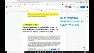 IELTS WRITING TASK 2/ PRACTICE TOGETHER/-(CATCHY LIFE)