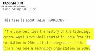 Shell Technology India: Building A Global Hub Case Study Help - Caseism.com