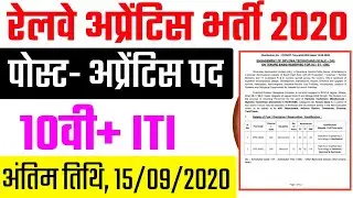 railway apprentice 2020 | रेलवे अप्रेंटिस भर्ती | #apprentice #itivacancy