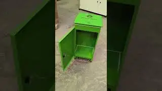 Large Frontal Access Pedal Bin Green