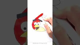 🐦 Draw Angry Birds' Red 🔴 #shorts #drawing #RavlykArt