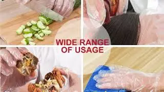 Clean kitchen gloves/waterproof and degradable PE gloves with eyelets/Guantes PE desechables