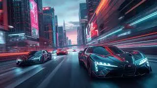 Urban Velocity &ndash; 4K Futuristic City Car Wallpaper for TV Background | 4K Frame TV Art