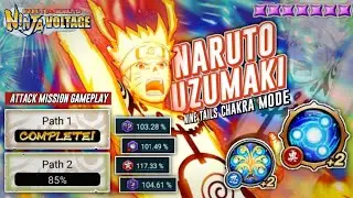 Naruto Uzumaki (Nine Tails Chakra Mode) | Attack Mission Gameplay | NxB NV