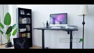 Costway Electric Height Adjustable Sit-Stand Computer Desk (HW56534)