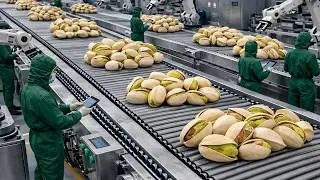 Inside a Modern Pistachio Factory: From Raw Pistachios to Perfect Roasted Nuts (Full Process)