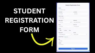 Student Registration Form Using HTML and CSS | Complete Tutorial #StudentRegistrationForm #HTMLCSS