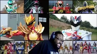 Super Sentai Main Team Power Ups Henshin and Finisher Dynablack Tector  - Wild Gozyu Wolf | Reaction