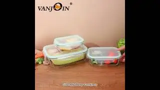 Glass Meal Prep Container 2 Compartment Lunch Glass Box