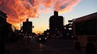 Beautiful Sunset Over Hillside Av