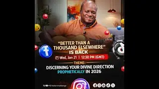 DISCERNING YOUR DIVINE DIRECTION PROPHETICALLY IN 2026 | BETTER THAN 1000 | Apostle Yeregnan SANOGO