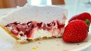 Roasted Strawberry Cream Pie