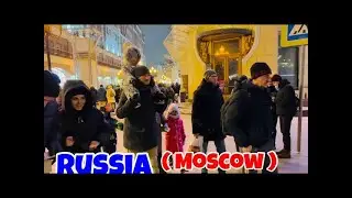 TERRIBLE NEW YEAR WEATHER , Moscow   Russia , Walking Tour || Stroll in 4K