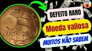 Defeito raro! 5 centavos 2012, moeda valiosa muitos n&atilde;o sabem.