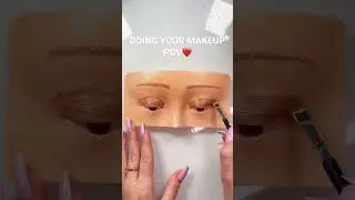 ASMR DOING YOUR MAKEUP MANNEQUIN ❤️ #shorts asmr layered sounds, Asmr for sleep, makeup tutorial 💄