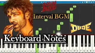 Oorum Blood Nadhaswaram BGM Keyboard Notes 🎹 | Easy Piano Tutorial | Sai Abhyankkar | Dude
