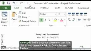 Учебное пособие по Microsoft Project 2013: настройка панели инструментов &mdash; часть 4 из 55