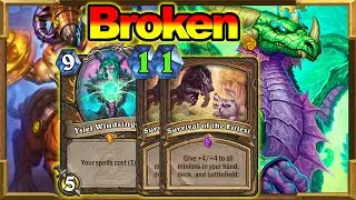 TOO BROKEN! Double 10 Mana Spells Ysiel & King Phaoris Huge Druid |Scholomance Academy| Hearthstone
