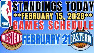 NBA STANDINGS TODAY as of February 15, 2026 | NBA SCHEDULE FEBRUARY 21, 2026 #nba #games #schedule