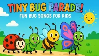 Tiny Bug Parade + More | Fun Bug Songs for Kids | Insects Learning Song by ToonyPanda #nurseryrhymes