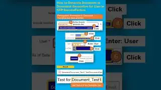 How to Generate Document in Document Generation for User in SAP SuccessFactors - Quick Tutorial