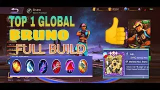 Top 1 Global BRUNO Gameplay and Best build items By NEL ( SYNC )-Mobile Legend BangBang