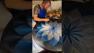 String Art &ldquo;Lotus of Life&rdquo; #timelapse #stringart #sacredgeometry #lotus