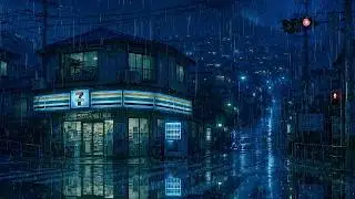 Midnight in Tokyo 🌧️ Relaxing Lofi Rain to Sleep/Study to
