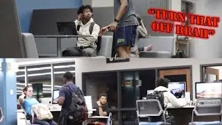 Blasting INAPPROPRIATE Songs in HOOD Library PRANK *GOT ARRESTED!*