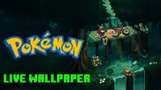 8 Bit Pok&eacute;mon Forest | Relaxing Waterfall Live Wallpaper + Calm Music & Nature Sounds