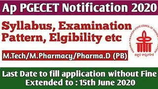 Ap pgecet 2020 Preparation|| ap pgecet 2020  || ap pgecet 2020 syllabus || pgecet 2020 || pgecet