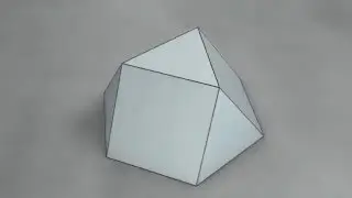 Net of 3D Solid Shapes / Развертки многогранников - Triangular Cupola / Трёхскатный купол (J3)