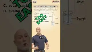 Давление в бюретке - вопрос для подготовки к экзамену MCAT (1 минута).