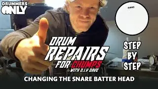 Drum Repairs For CHUMPS! #1 - Changing The Snare Batter Head [Step By Step]