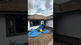 Rushing to Clean the Roof Before the Rain! 🌧️ Satisfying Moss & Dirt Removal