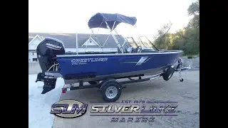 Crestliner 1700 Vision 2021 года с четырехтактным двигателем Mercury мощностью 115 л.с.