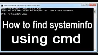 how to find system information in windows using cmd