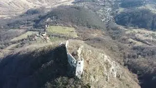 CROATIA OLD TOWN OKIĆ (CASTLE) DRONE VIEW