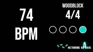 Metronome 74 BPM 4/4 - Woodblock