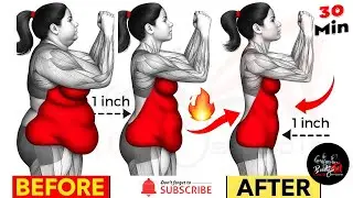 30-Min Standing Abs to Flatten Stubborn Belly Fat FAST | Get a Smaller Waist Fast in 30 Days