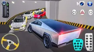 New Tesla Cybertruck car Stuck in Parking Garage - 3D Driving Class - Car Game 3D Driving Class 2026