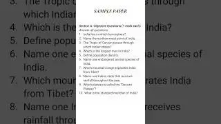 Quick Geography Revision: Class 9 Sample Questions | #geography #class9 #socialscience