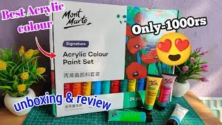 Mont Marte Acrylic Paints Review. Are they worth it? #montmartepaints #acrylicpaintreview