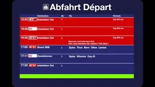 BLS SBB Ansagen - Infopoint Abfahrten in Interlaken West